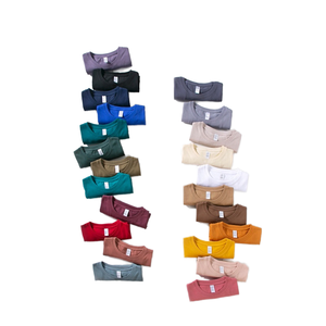 <span class=keywords><strong>T</strong></span>-<span class=keywords><strong>Shirt</strong></span> Retrò Americana Kaki Unisex, Tinta Unita Personalizzabile, Cotone 100% Lavorato a Maglia, BUKUMIKU Anti-Pilling, Collo Tondo, Manica Corta - Product Image 3