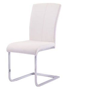 Chaise de salle à manger contemporaine en similicuir, échantillon gratuit, vente en gros à prix réduit, housse amovible, pieds en métal, pour la maison et le bureau - Product Image 1