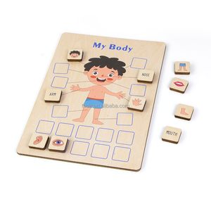 Montessori học tập đồ chơi giáo dục hoạt động nguồn cơ thể con người cơ quan câu đố cho trẻ mới biết đi trẻ em Quà tặng - Product Image 2