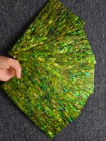 Plaques de nacre bleue adoucies en gros, procédé de revêtement lumineux pour la décoration intérieure et le mobilier