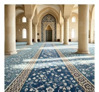 Tapis de prière de mosquée de luxe personnalisé OEM ODM, imprimé chinois, tapis de prière de mosquée en rouleau mural, nouveau design