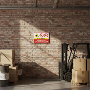 Señal de Advertencia de Materiales Inflamables de Estilo Minimalista: No Fumar, No Acercarse con Llamas Abiertas - Product Image 3