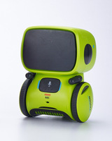 Robot de compagnie intelligent pour ordinateur de bureau avec contrôle par application WiFi, réponse tactile, reconnaissance vocale, écran LED et batterie rechargeable