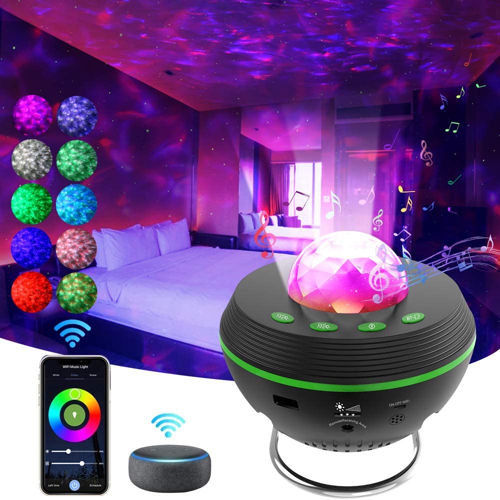 projector star night light,light stars led galaxy projector with APP control