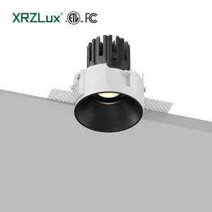 XRZLux 15WETL埋め込み式トリムレスシーリングスポットライトLEDCOBダウンライト調整ダウンライトデザインホテル用商用照明