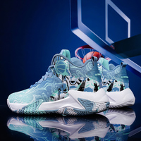 Chaussures de basket-ball pour hommes, baskets montantes à lacets, antidérapantes, amortissantes, semelle extérieure en caoutchouc, tige en maille respirante, été