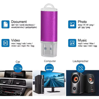 Clé USB 2.0 personnalisée en alliage d'aluminium 16 Go avec lumière LED, nouvelle, pour usage professionnel, vente en gros