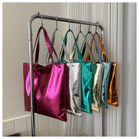Sac à main simple en cuir verni brillant de couleur unie, sac à main de luxe, sac à main mignon pour fille, cadeau publicitaire, sac de shopping