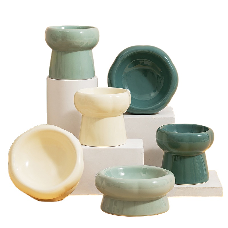 Оптовая продажа, миски для кошек и собак, керамические миски, приподнятая кормушка для домашних животных