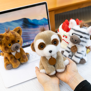 Juguetes de Peluche de Animales de la Selva de Primera Calidad, con Peso, <span class=keywords><strong>para</strong></span> Aliviar el Estrés, León, Suricata, Oso, Vaca, Elefante, Jabalí, Relleno de Algodón PP, Regalo - Product Image 3