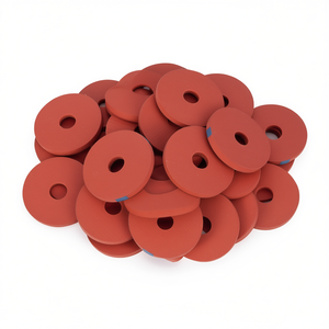 Joints en caoutchouc pour bouteilles de bière, paquet de 20, rouges avec trou pour contenants de boissons - Product Image 2