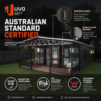 Maison conteneur extensible UVO 30FT : Maison préfabriquée de luxe de 55 m² |   Espace de vie et véranda optimisés pour le marché australien