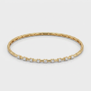 Collier barre en or 9 carats 14K avec diamant de laboratoire |   Collier minimaliste avec pendentif diamant |   Collier délicat pour tous les jours |   Cadeau d'anniversaire - Product Image 1