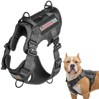 Collare e guinzaglio per cani di servizio di imbracatura tattica militare regolabile di alta qualità