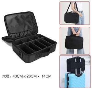 Large Capacity <b>Nail</b> Bag Portable Makeup Train <b>Case</b> Waterproof Polyester Cosmetic Travel Brush Storage Organizer Pocket - Product Image 1