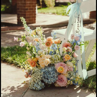 H518 Élégantes décorations de mariage printemps-été style Monet, centre de table, fleurs artificielles en soie colorées, décoration événementielle écologique