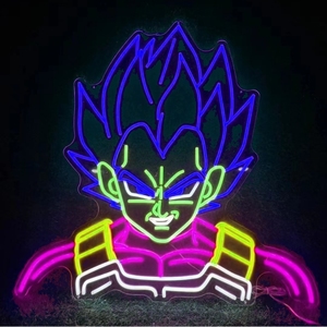 Anime Neon Sign Acrílico Gaming Decor para niños, <span class=keywords><strong>Songoku</strong></span> Anime Led Light Up Signs para dormitorio, Gameroom, Mancave, cumpleaños - Product Image 5