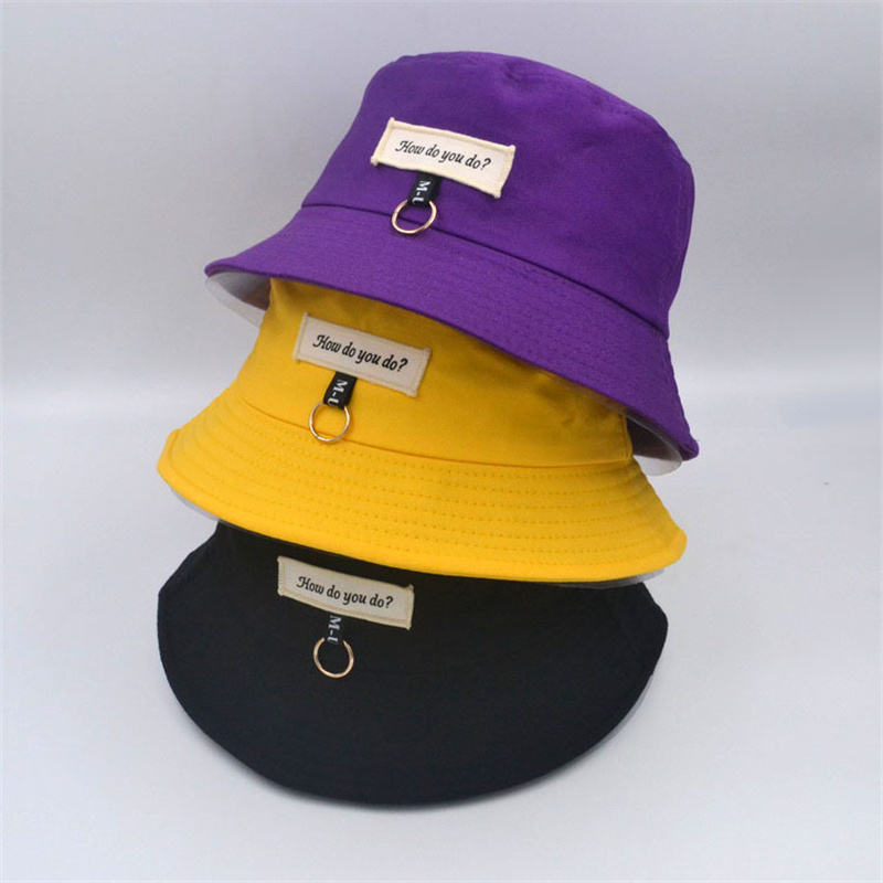 Wholesale Women Ins Popular Design White Bucket Hats Blank Ring