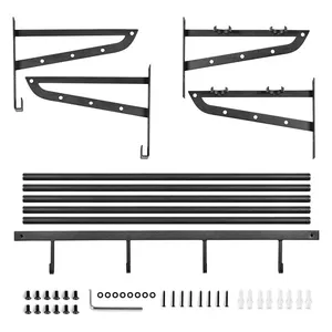 Ripiano per esercizi in metallo montato <span class=keywords><strong>a</strong></span> <span class=keywords><strong>parete</strong></span> La scaffalatura in ferro da basket consente di risparmiare spazio per la stabilità Design personalizzabile del soggiorno - Product Image 6