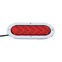 Feux arrière de voiture à 25 LED ovales, feux stop, clignotants, feux de position latéraux avec signal d'avertissement en forme de flèche pour camping-car, camion, remorque