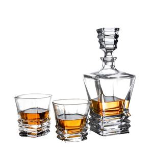 <span class=keywords><strong>Carafe</strong></span> à vin et spiritueux en verre transparent avec base plate et poignée, grand gobelet en forme de diamant, ensemble de carafes pour le vin et les spiritueux - Product Image 4