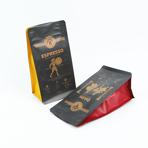 Wholesale Custom Printed Food Grade Coffee Packaging Bag Zip <strong>Pouch</strong> with Valve Square Bottom-for Chewing Gum Sushi <strong>Milk</strong> - Product Image 2