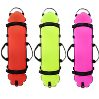 Flotteur gonflable de sécurité pour la pêche sous-marine avec drapeau de plongée et clips, ligne haute visibilité de 60 pieds