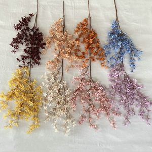 Fiore <span class=keywords><strong>di</strong></span> Oncidium colore autunno danza-bambola <span class=keywords><strong>orchidea</strong></span> fiore artificiale fiore <span class=keywords><strong>di</strong></span> ciliegio per la decorazione <span class=keywords><strong>di</strong></span> nozze - Product Image 1