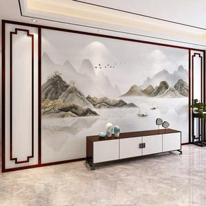 Papier peint de paysage à l'encre de Chine 3D pour salon, fond TV, papier peint pour chambre à coucher, film et télévision, revêtement mural - Product Image 3