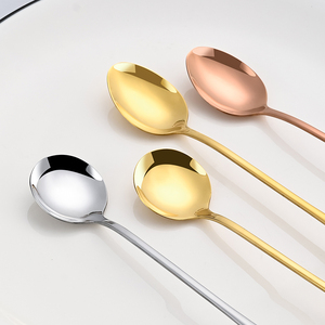 Bộ thìa titan mạ vàng nhiều màu JYCYX, thìa thép không gỉ cán dài, dùng cho trà, cà phê, kem - Product Image 3