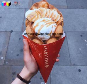 paper waffle box paper egg bubble waffle holder paper bubble waffle box
