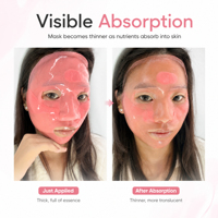 Masque en tissu au collagène de fraise OEM ODM, multi-saveurs (Fraise / Océan / Cerise), hydratant et raffermissant pour le soin du visage