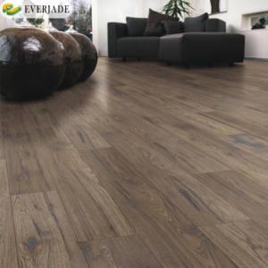 <span class=keywords><strong>Suelo</strong></span> <span class=keywords><strong>Laminado</strong></span> Híbrido de Haya (HDF) de 12 mm, Marcas Alemanas, Estilo Rústico Clásico de Guangzhou, Color Gris Marrón Oscuro con Acolchado - Product Image 6