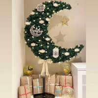 Arbre de Noël artificiel géant en forme de croissant de lune, arbre de lune du Ramadan, arbre de lune de l'Aïd pour la décoration de la maison