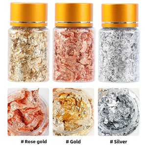 กลิตเตอร์ฟอยล์สีทองแบบ 3 มิติ/2 มิติ สำหรับงาน DIY สติ๊กเกอร์โฮโลแกรมแบบกดติด ขายดี สำหรับตกแต่งเล็บ ทำเล็บ ติดพลาสติก งานศิลปะ - Product Image 2