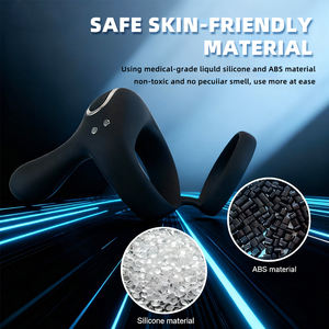 Kabellose Fernbedienung Paar-Penis-Spielzeuge G-Punkt-Vibrator Verriegelungs-Essenzring Erwachsenen-Sexspielzeug für Männer Masturbation Wasserdicht - Product Image 4