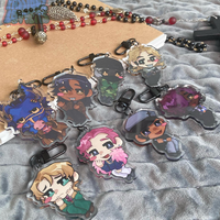 Porte-clés en acrylique transparent personnalisé de forme irrégulière, accessoire pour clés, design de dessin animé disponible