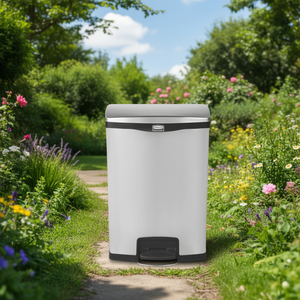 Pattumiera in Acciaio con Pedale Frontale Nera 90 L - Product Image 3