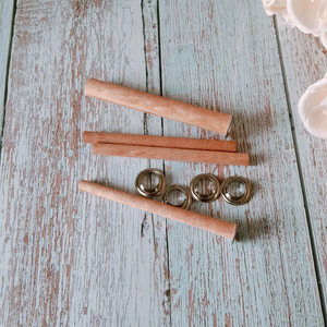 ไส้เทียนไม้แบบกลวงพร้อมฐานหนีบ สำหรับทำเทียน DIY ไร้ควัน ราคาขายส่ง - Product Image 4
