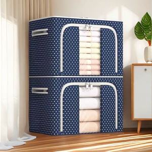 Organizador de Almacenamiento Plegable de Gran Capacidad, de Tela Oxford, con Marco de Acero, Cajas para Ropa, para Armario del Hogar - Product Image 1