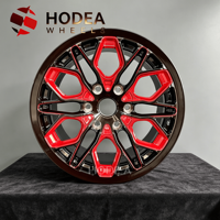 Rines Forjados Bicolor Negro y Rojo 6x139.7 Ligeros de 6 Birlos para Ford F-150, Chevy Silverado/RAM 1500, Tacoma