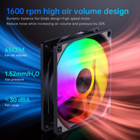 SNOWMAN RGB MT660 6 TUYAUX RGB Ordinateur Eau Air Refroidissement Radiateur LED 12V Roulement À Billes Ventilateur Radiateur En Aluminium PC Matériel Paquet