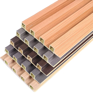 Panel de rejilla de fibra de bambú <span class=keywords><strong>para</strong></span> uso en <span class=keywords><strong>exteriores</strong></span> Ecológico Impermeable <span class=keywords><strong>Madera</strong></span>-Plástico WPC Gran Panel de pared Material PS Techos Parapetos - Product Image 1