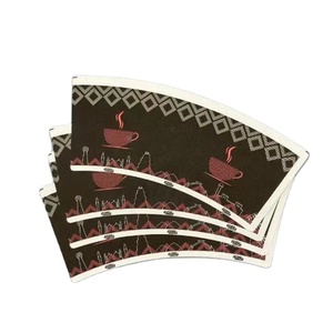 Impression personnalisée jetable en gros ventilateur simple paroi double paroi en PE avec manchon en papier <span class=keywords><strong>noir</strong></span> enduit avec fond pour le café - Product Image 6