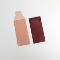 Pochette en cuir PU avec logo personnalisé, étui de rangement de luxe pour peigne et outils de maquillage