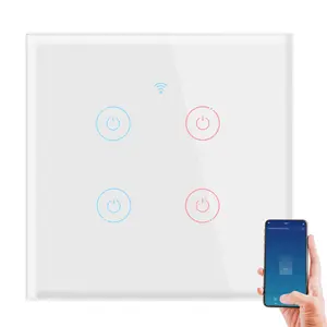 Smart Switch Light Touch Tuya Wifi RF433MHZ EU ohne Neutral draht Wand steuerung ein aus Für APP Alexa Google Home