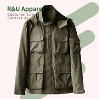 Veste à capuche légère pour homme, nouveau style, avec plusieurs poches, veste de randonnée, coupe-vent imperméable, veste d'extérieur