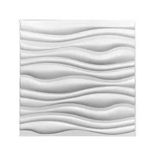 50 * 50cm新しい装飾PVCパネル3Dレンガウォールステッカー高級壁装飾ホワイト家庭用工業用幾何学的3Dモデルデザイン