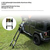 Tente de toit ultra-mince double couche à installation automatique quatre saisons en tissu Oxford pour véhicule 4x4 avec échelle en aluminium, résistante au vent et au bruit, et à faible consommation de carburant