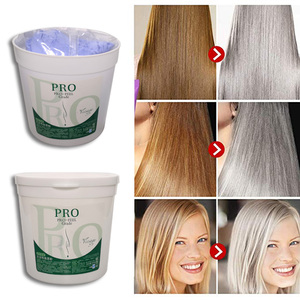 Salon de marque privée poudre de blanchiment organique sans ammoniaque poudre de blanchiment des cheveux blonds en vrac dans la teinture des cheveux - Product Image 3